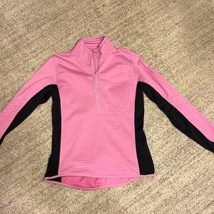 Nike sphere thermal half zip pink/black shirt pullover size medium